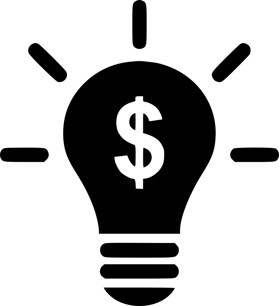 Profitable Idea Light Bulb Icon PNG