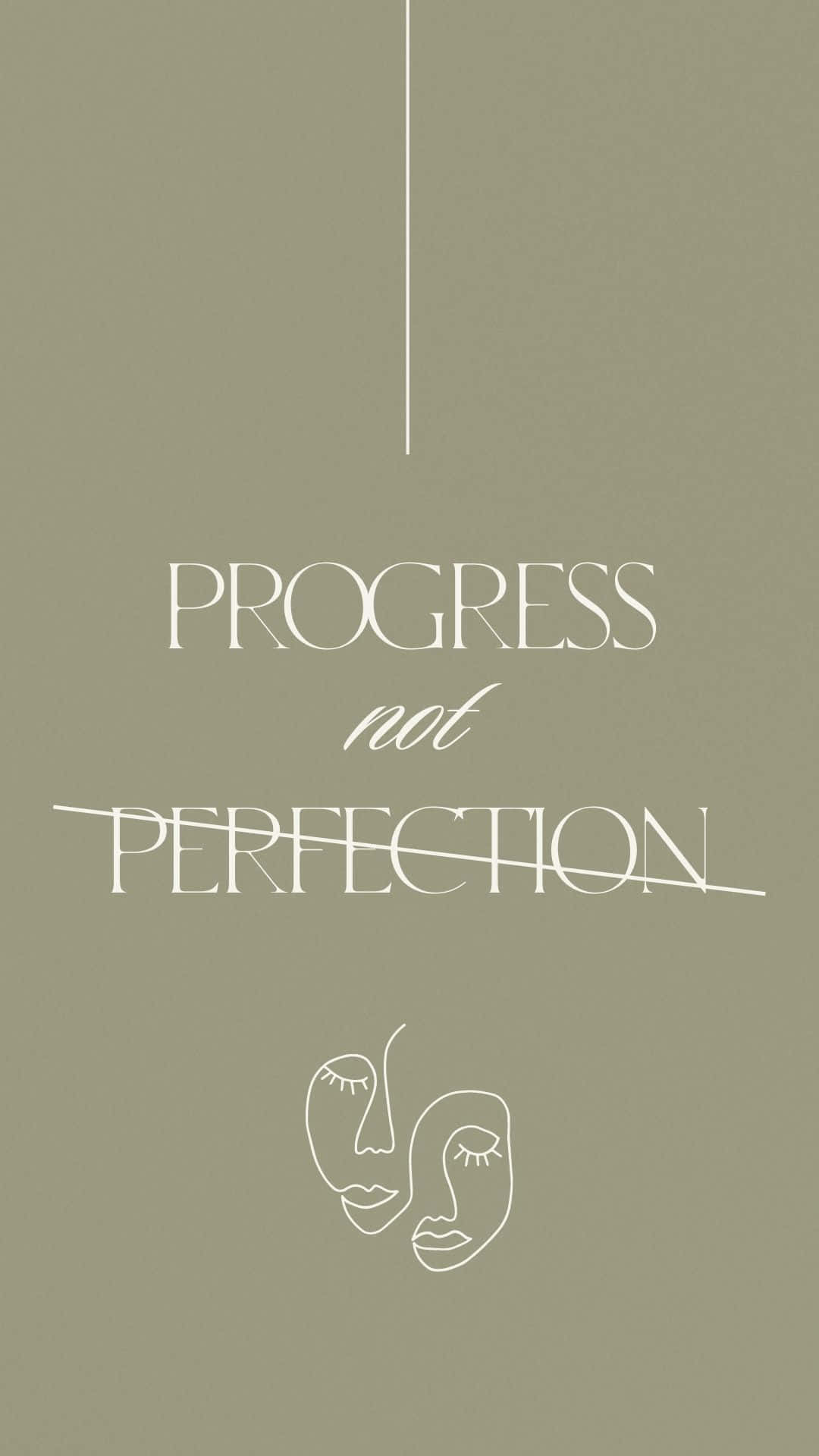 Progress Not Perfection Inspirational Quote Wallpaper