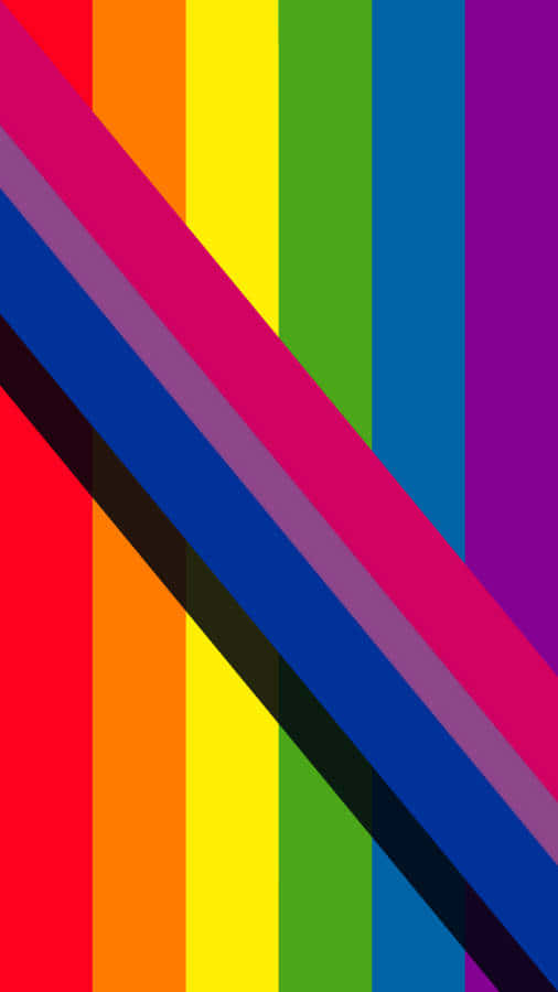 Progressive Pride Flag Graphic Wallpaper