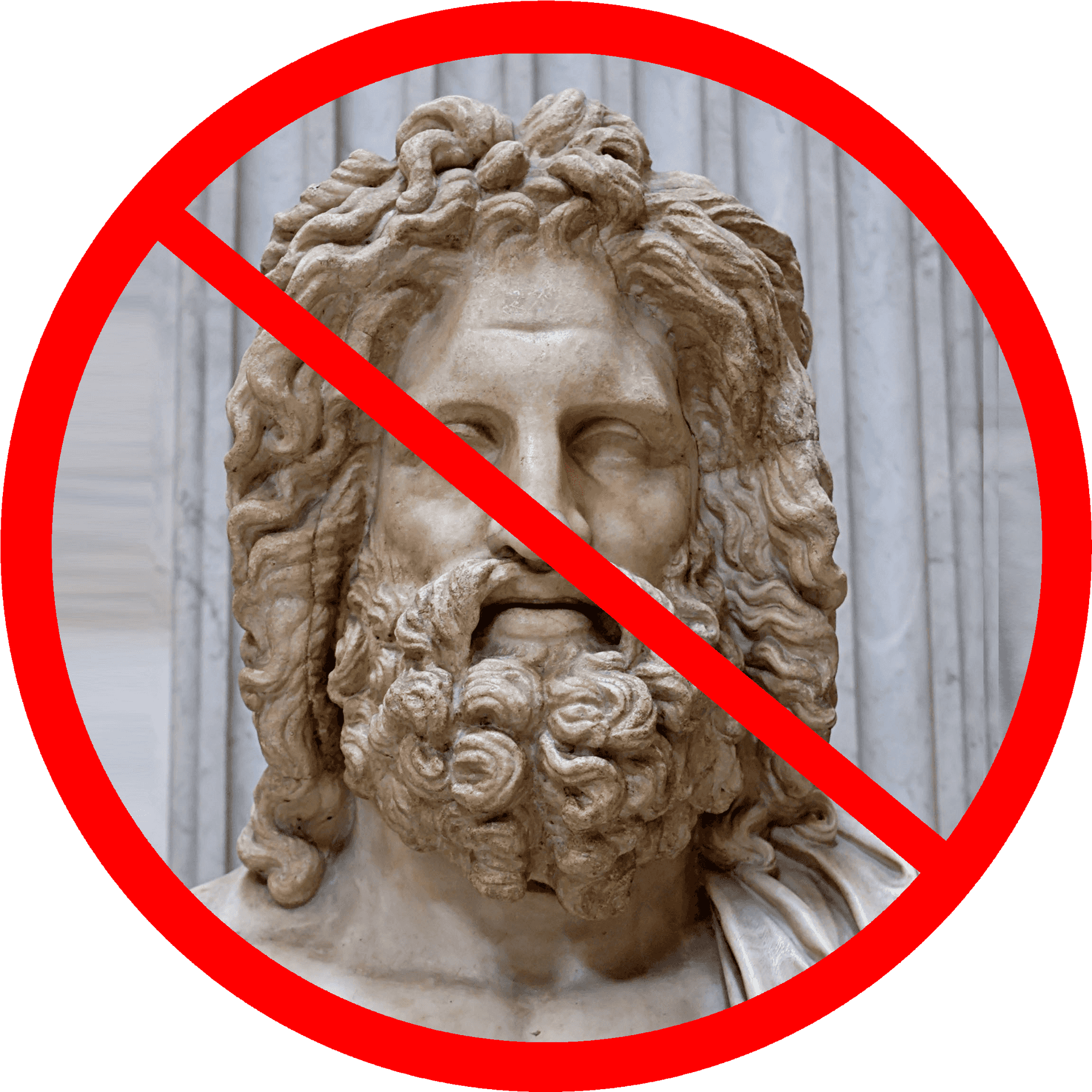 Prohibited Zeus Statue PNG