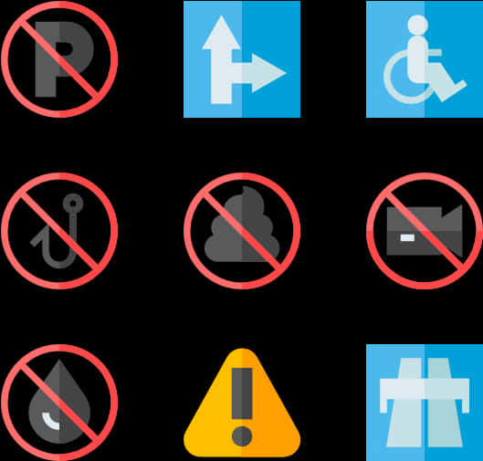 Prohibited_and_ Allowed_ Signs_ Collection PNG