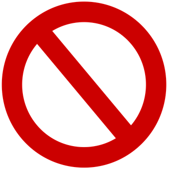 Prohibition Sign Graphic PNG