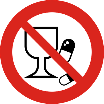 Prohibition Sign Redand Black PNG