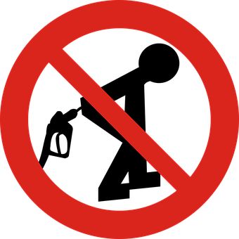 Prohibition Sign Redand Black PNG