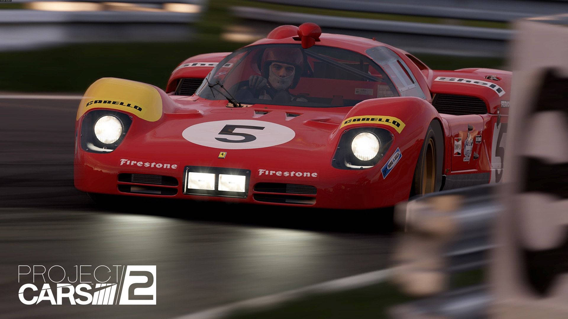 Proyectoautos 2 Número 5 Ferrari Fondo de pantalla