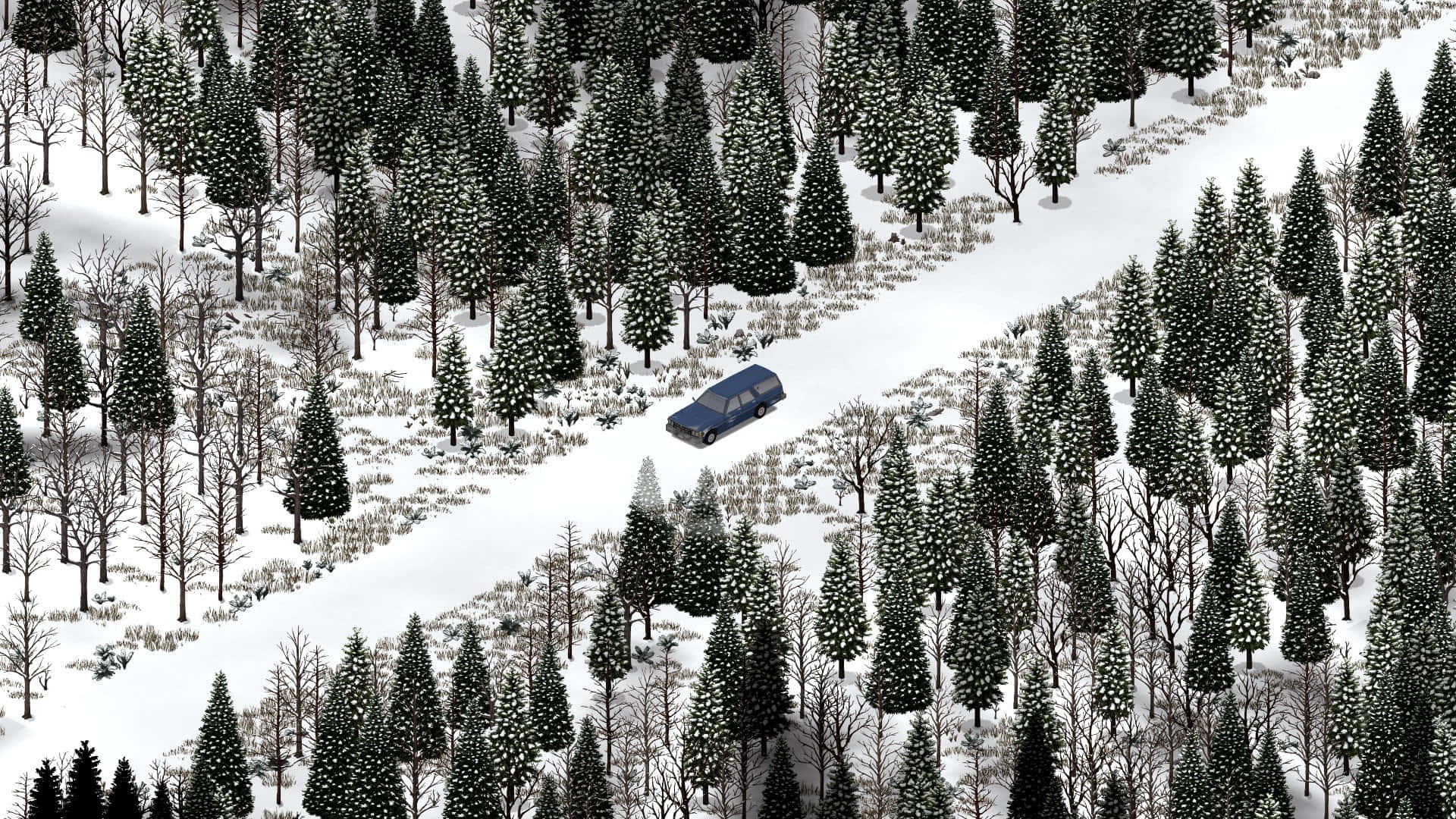 Project Zomboid Winter Drive Wallpaper