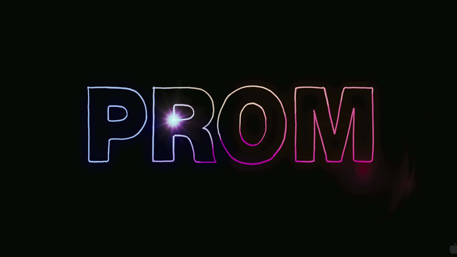 Prom Letters Gradient Glow Picture