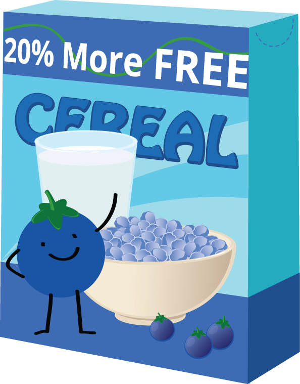 Promotional Cereal Box Design PNG