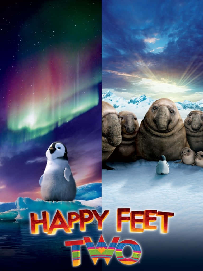 Promotional Poster Of Happy Feet Two Wallpaper