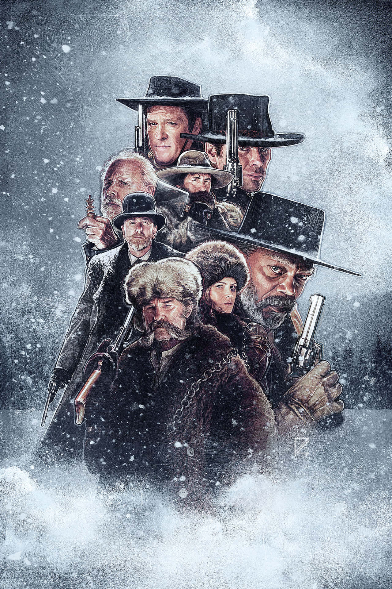 Promotional Poster Of The Hateful Eight Wallpaper