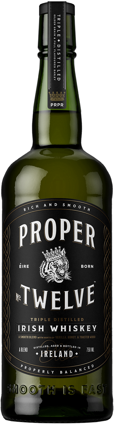 Proper Twelve Irish Whiskey Bottle PNG