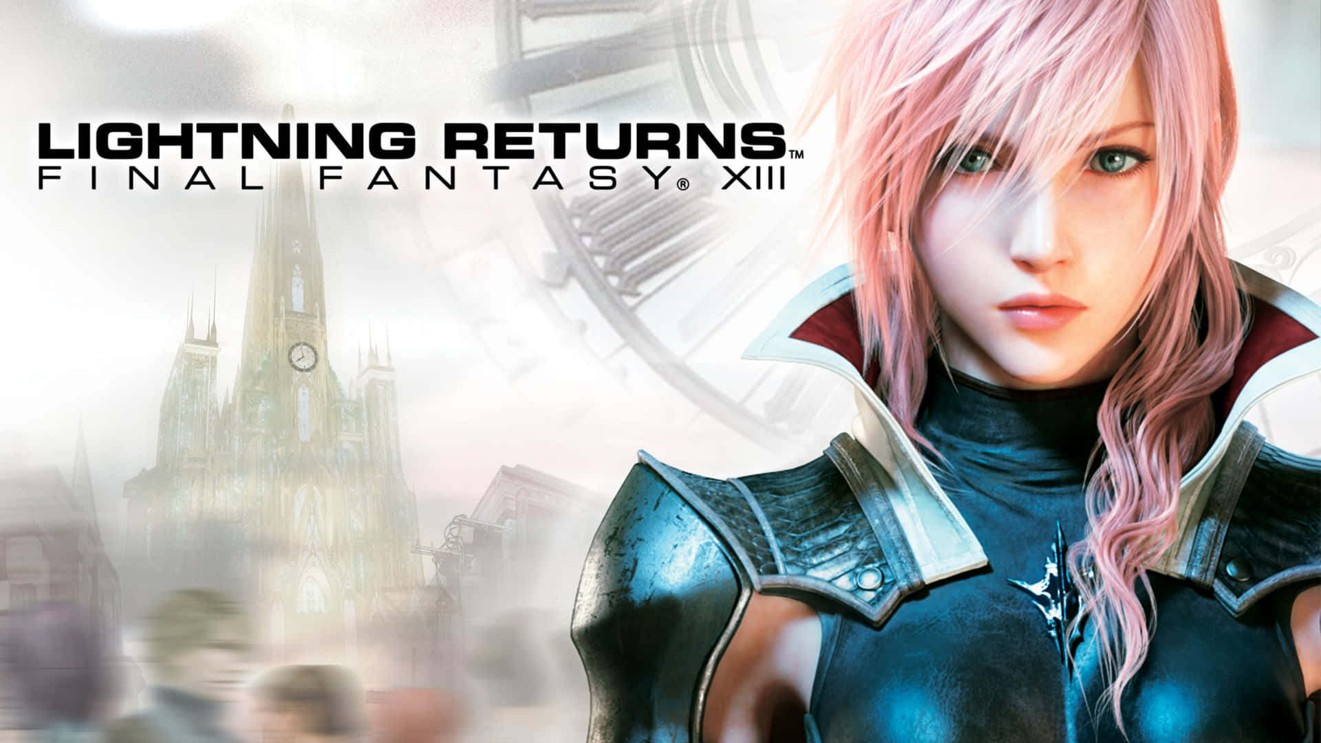 "protagonist Lightning's Signature Pose In Final Fantasy" Wallpaper