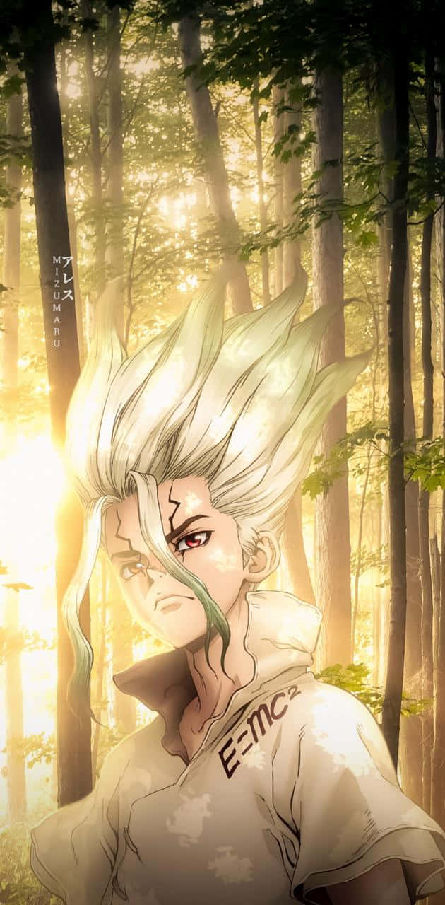 Protagonist Senku Ishigami From Dr. Stone Unleashing The Power Of Science Wallpaper
