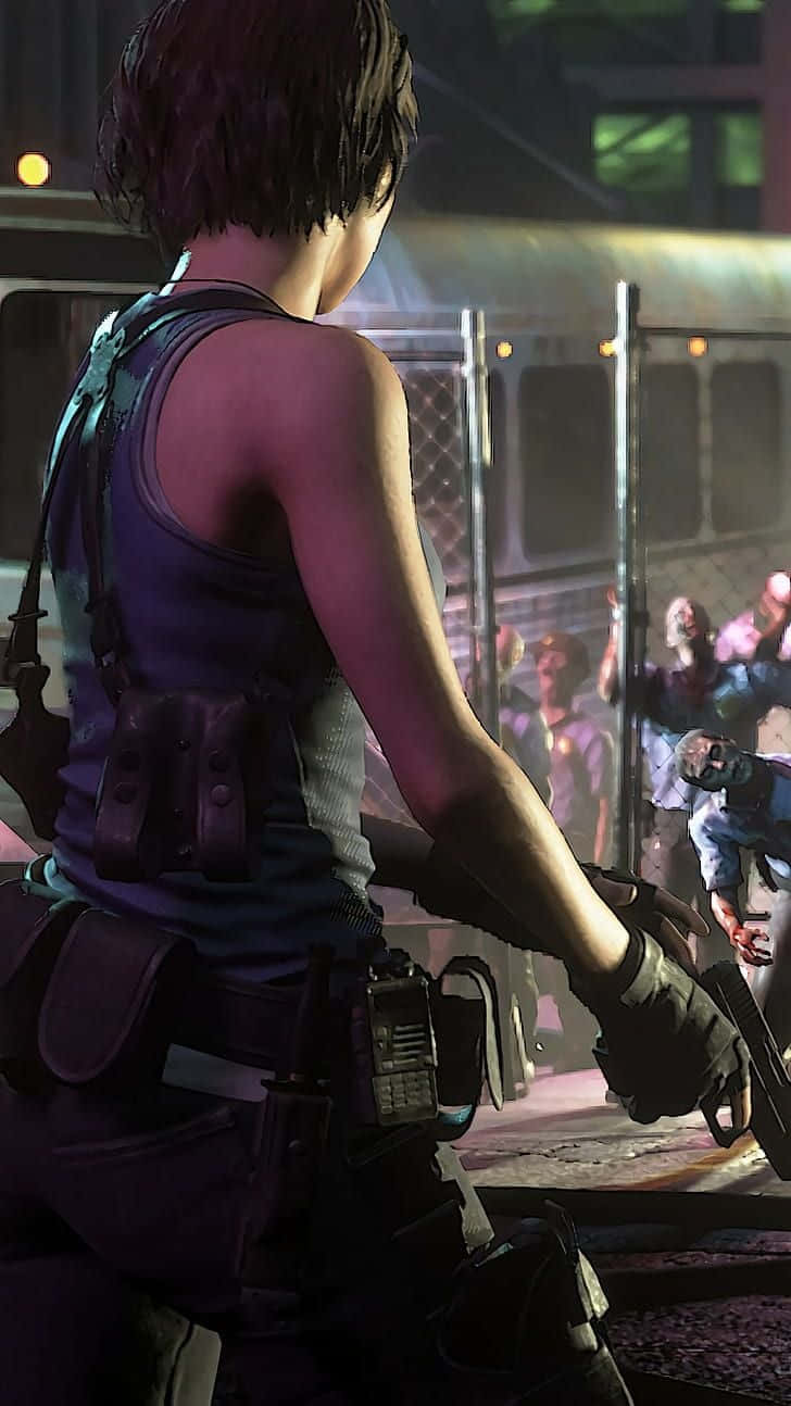 Protagonists Jill Valentine And Carlos Oliveira In Resident Evil 3 Remake. Wallpaper