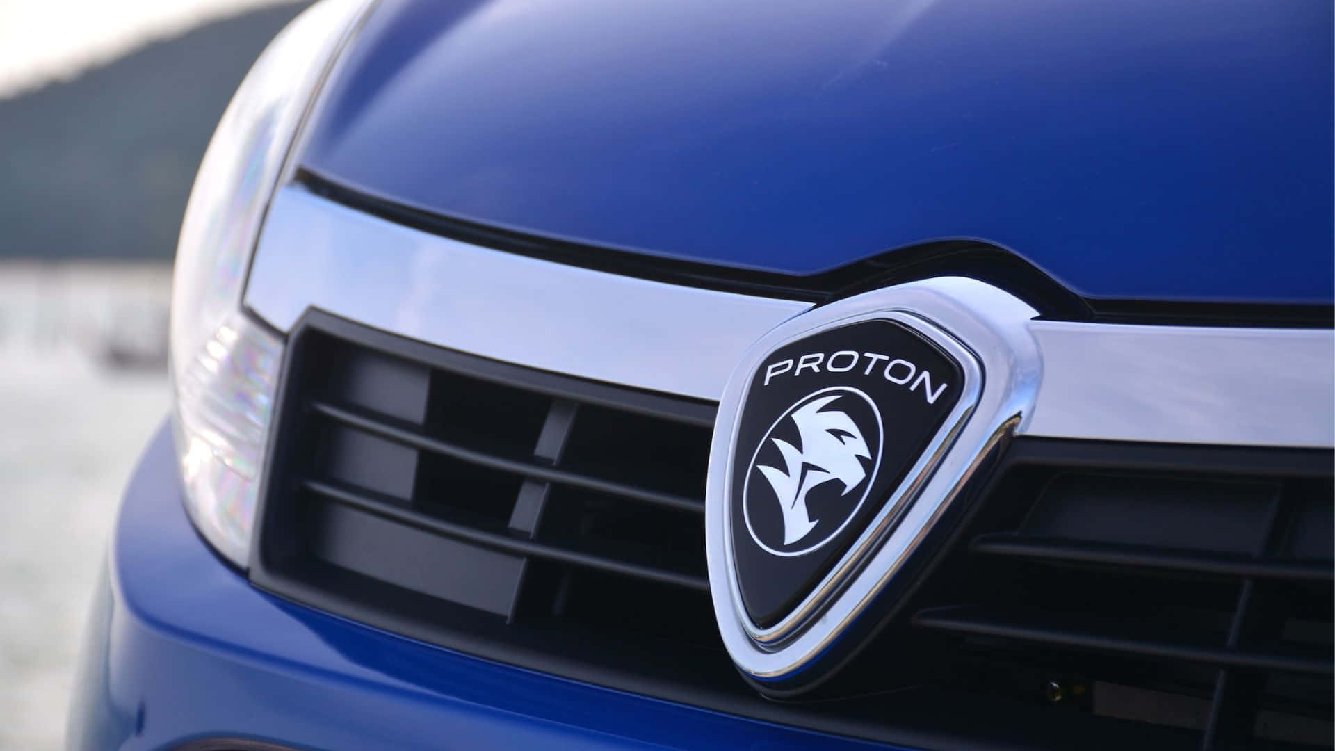 Proton Auto Logo Close-up Achtergrond