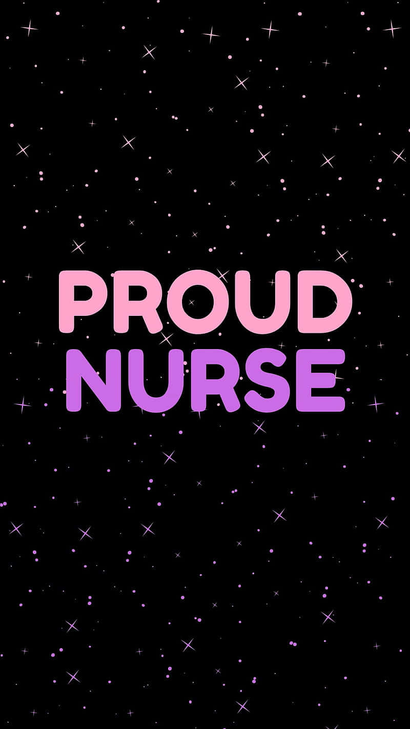 Proud Nurse Starry Background Wallpaper
