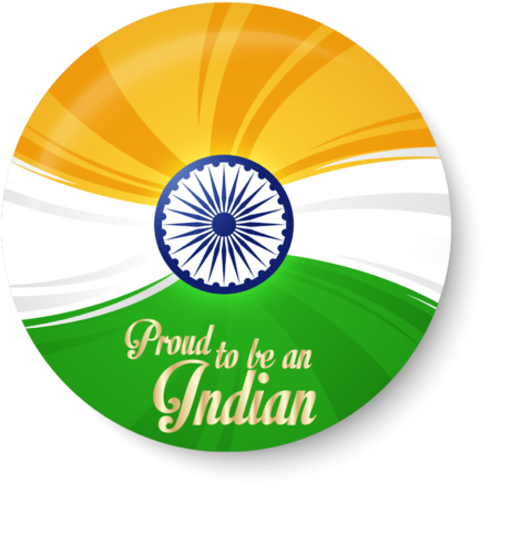 Proudtobean Indian Independence Day Badge PNG