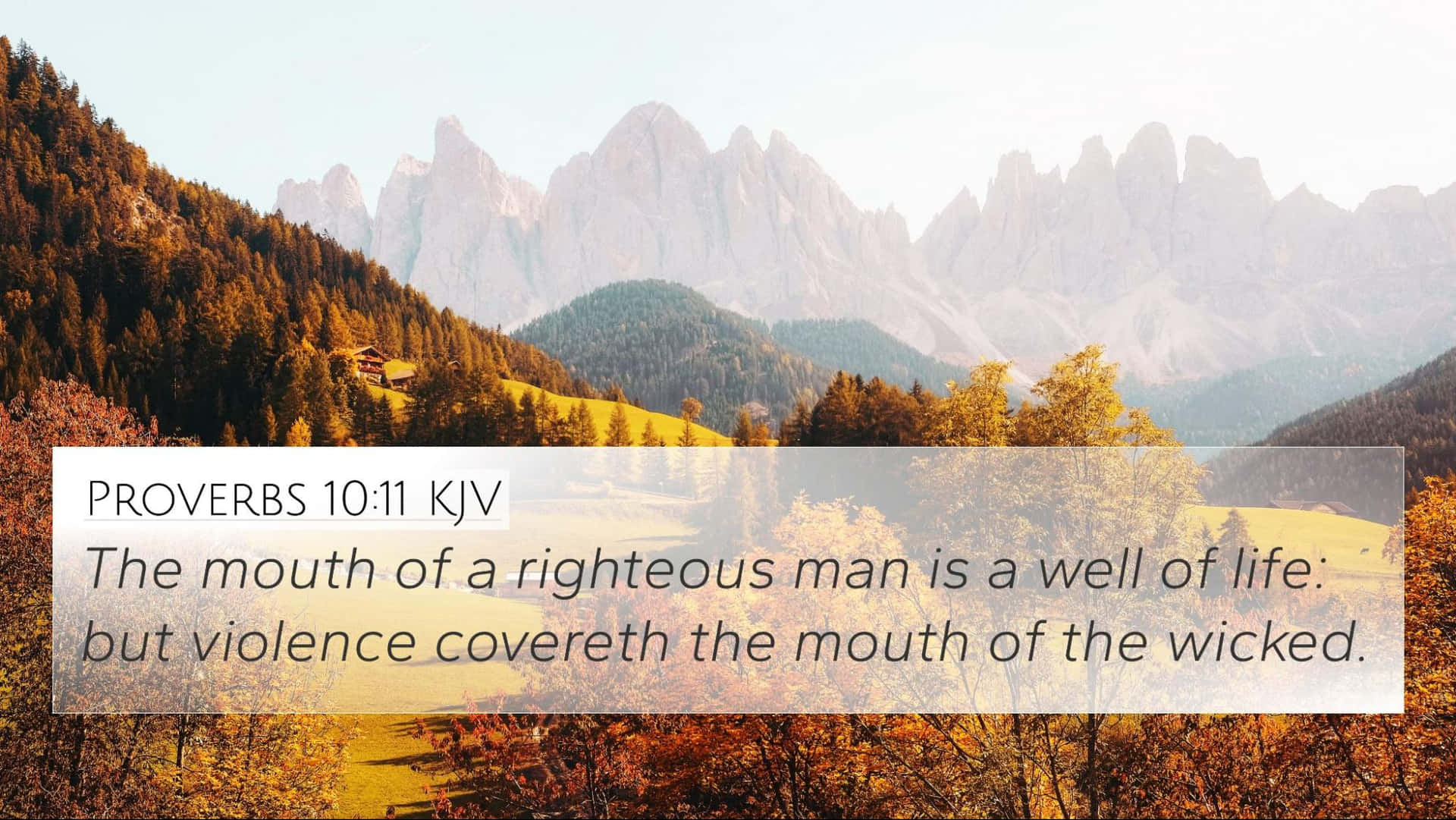 Proverbs 10:11 Righteous Man Wallpaper