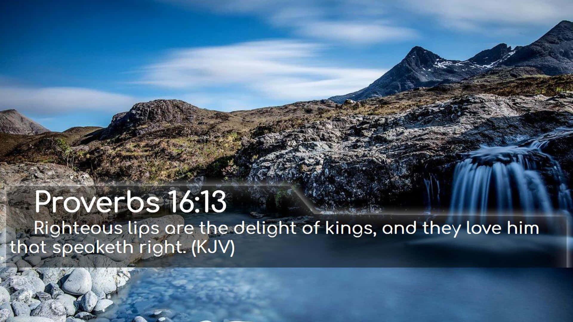 Proverbs 16:13 Righteous Lips Wallpaper