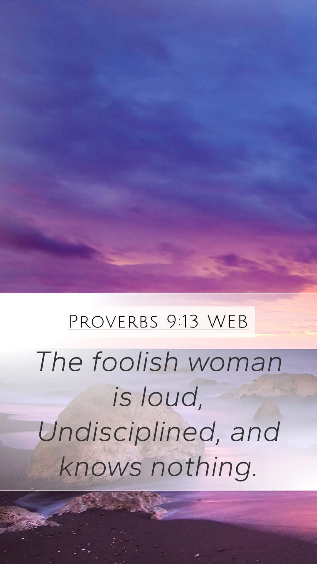 Proverbs913 Bible Verse Beach Background Wallpaper