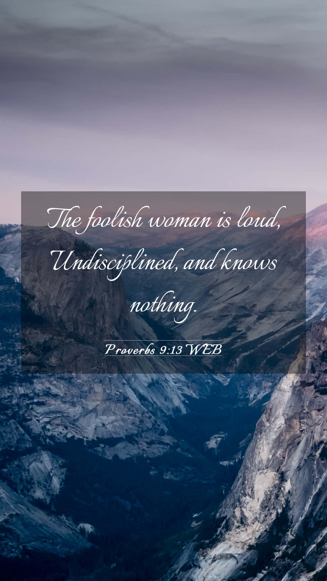 Proverbs913 Bible Verse Mountain Backdrop Wallpaper