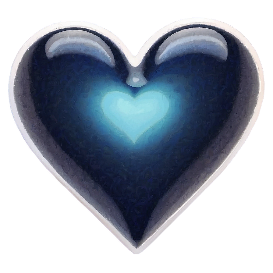 Prussian Blue Heart Emoji Png Pph PNG