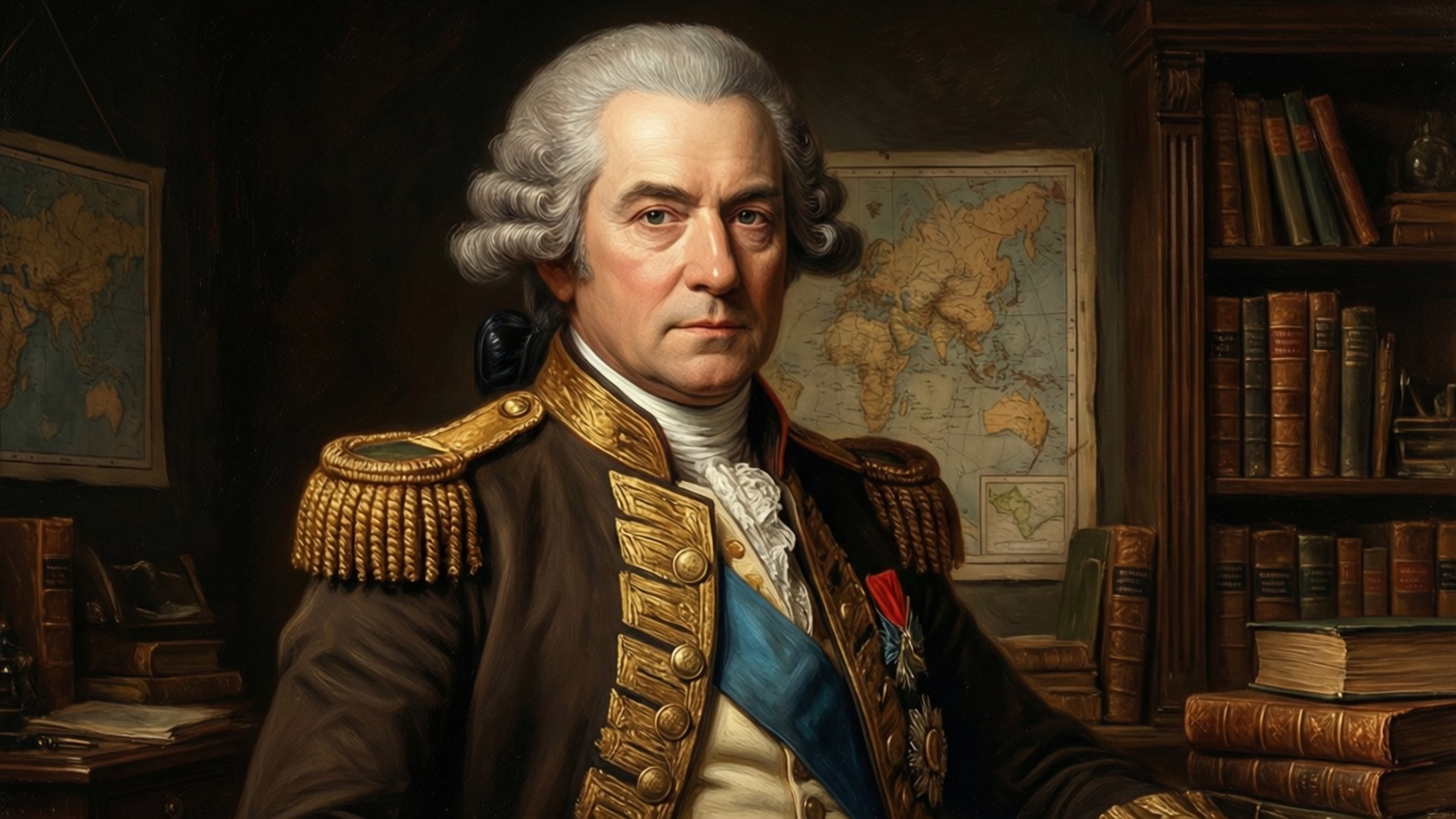 Preussisk general i studiet Bakgrundsbilder