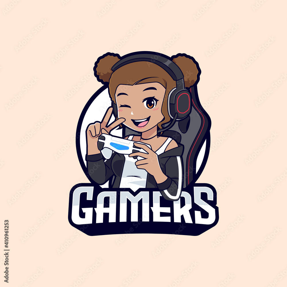 Ps4 Girl Gamer Logo