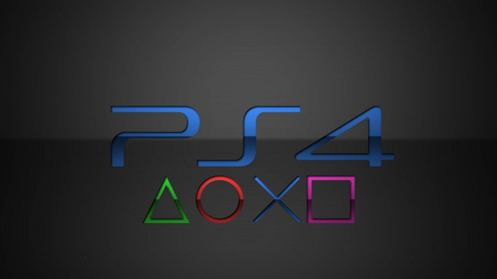 Ps4 Logo Colorful Game Buttons Background
