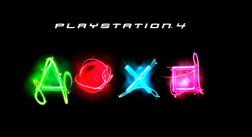 PS4 Theme Colorful Controller Buttons Wallpaper