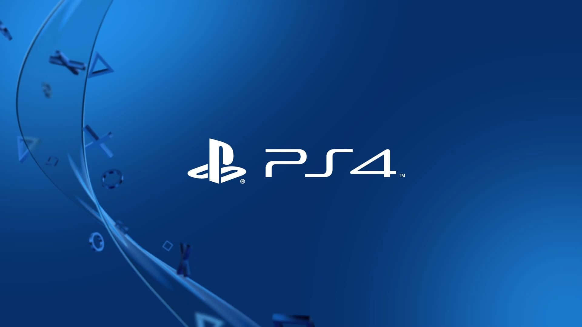 Temaabstracto Azul Con El Logotipo De Ps4 Fondo de pantalla
