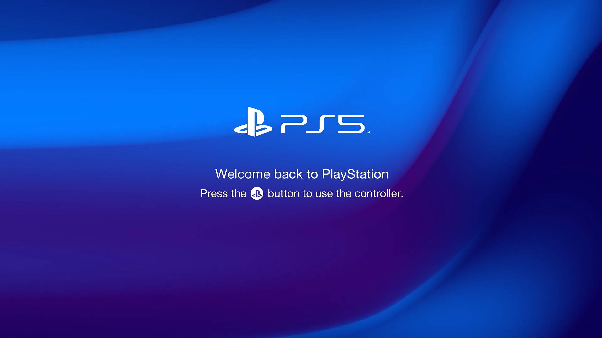 PS5 Welcome Screen Message Wallpaper