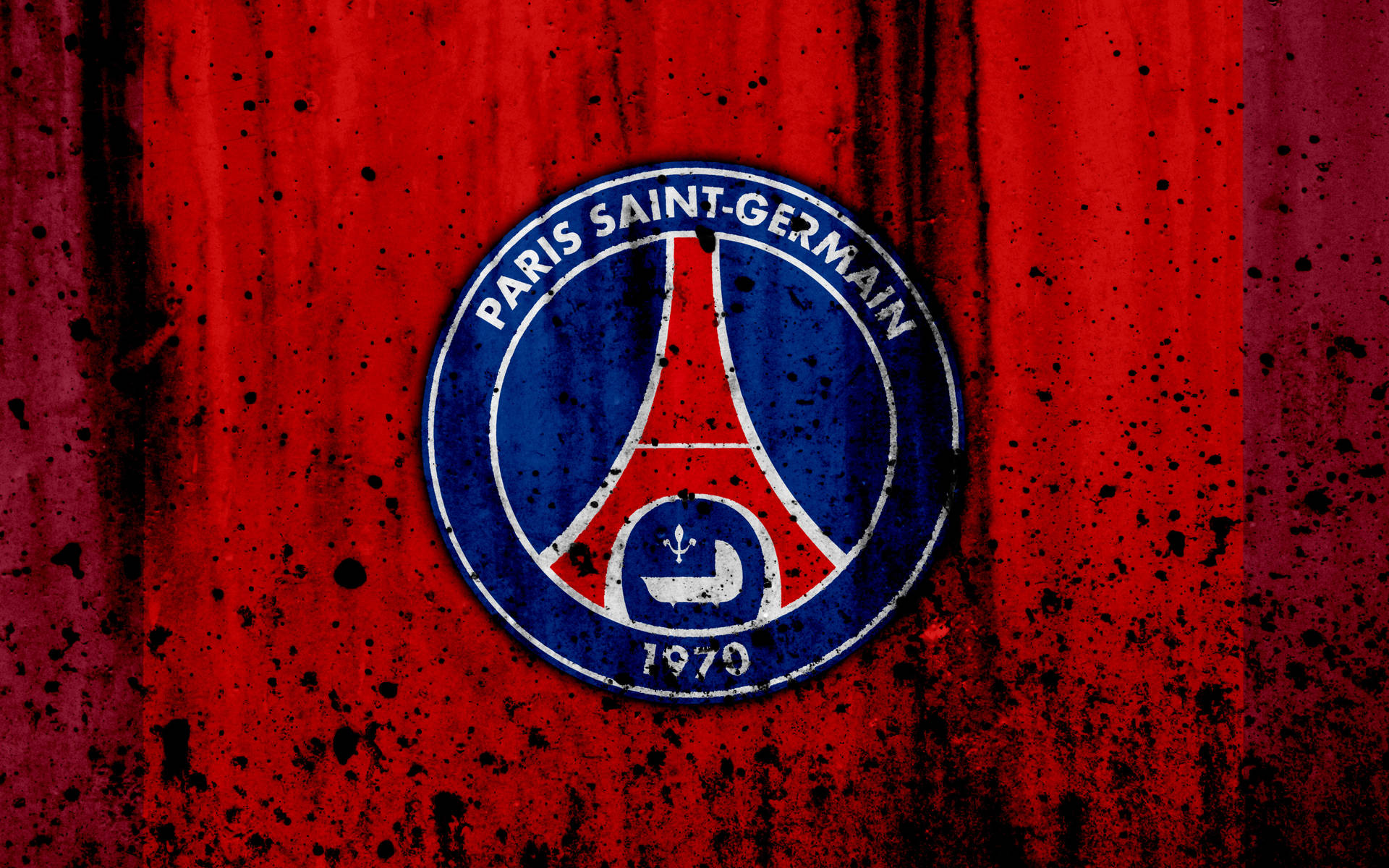 PSG Logo Red Metal Wallpaper
