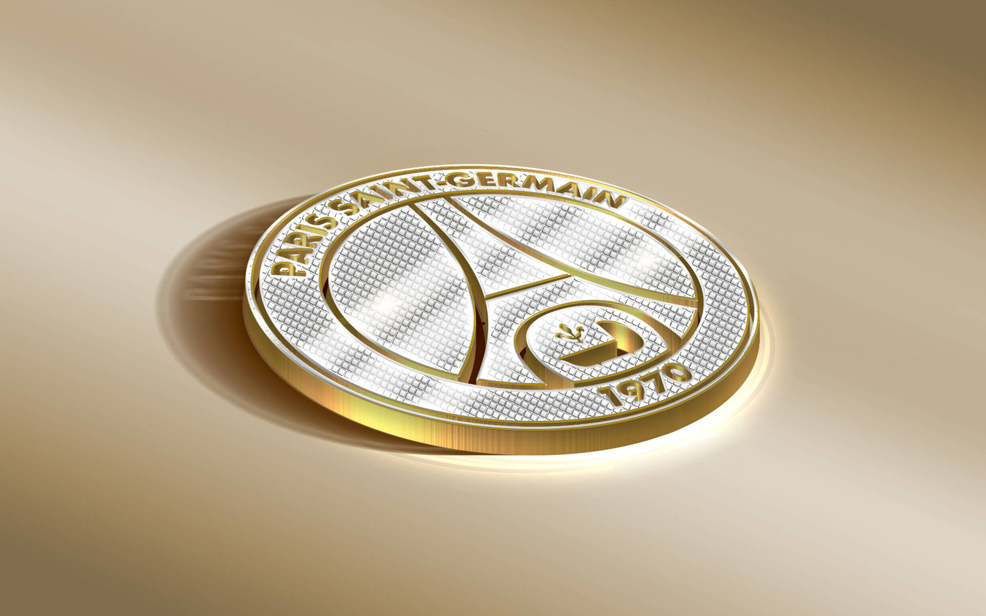 PSG Logo Silver Coin Wallpaper
