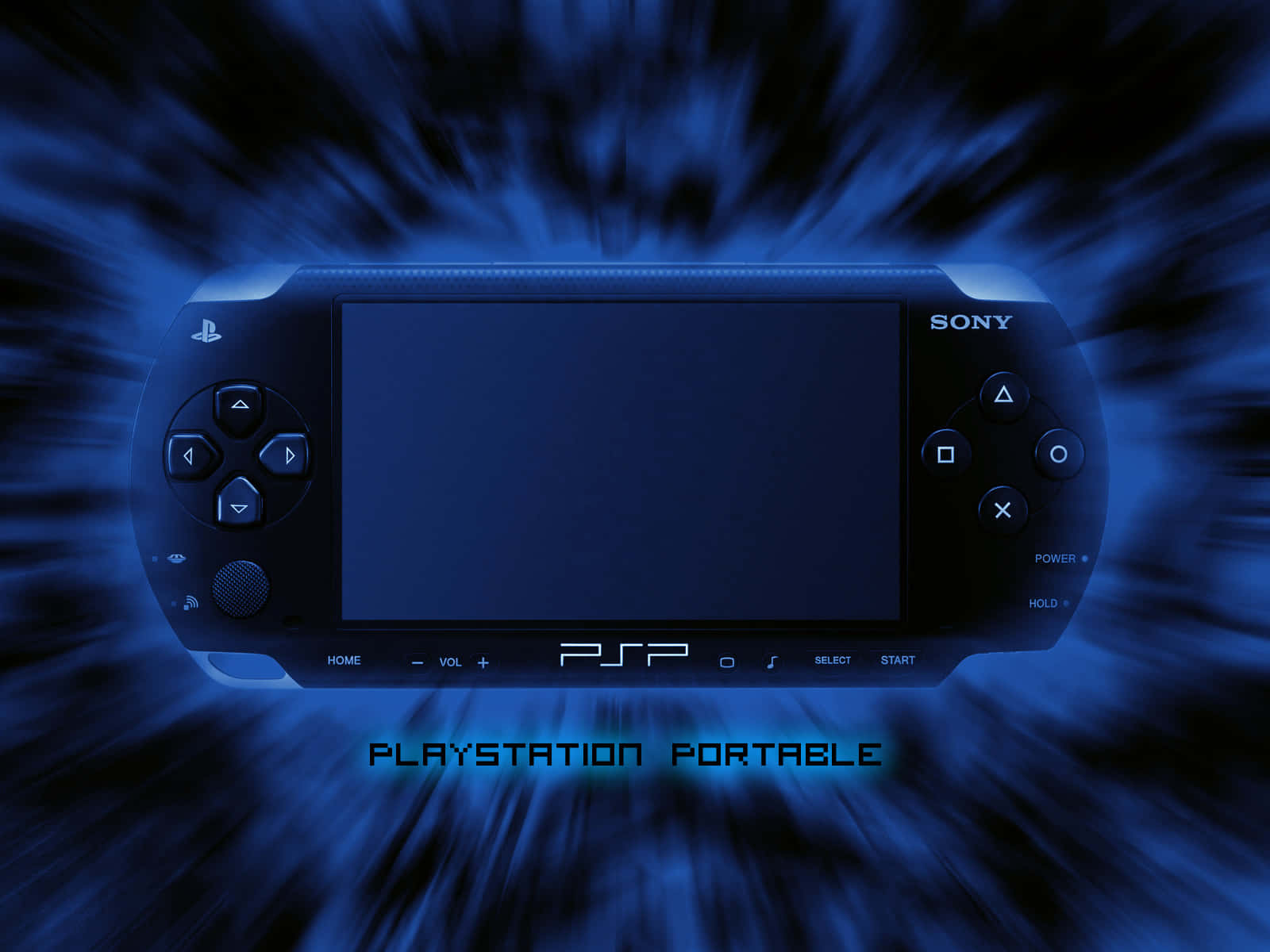 PSP Handheld Console with Abstract Background