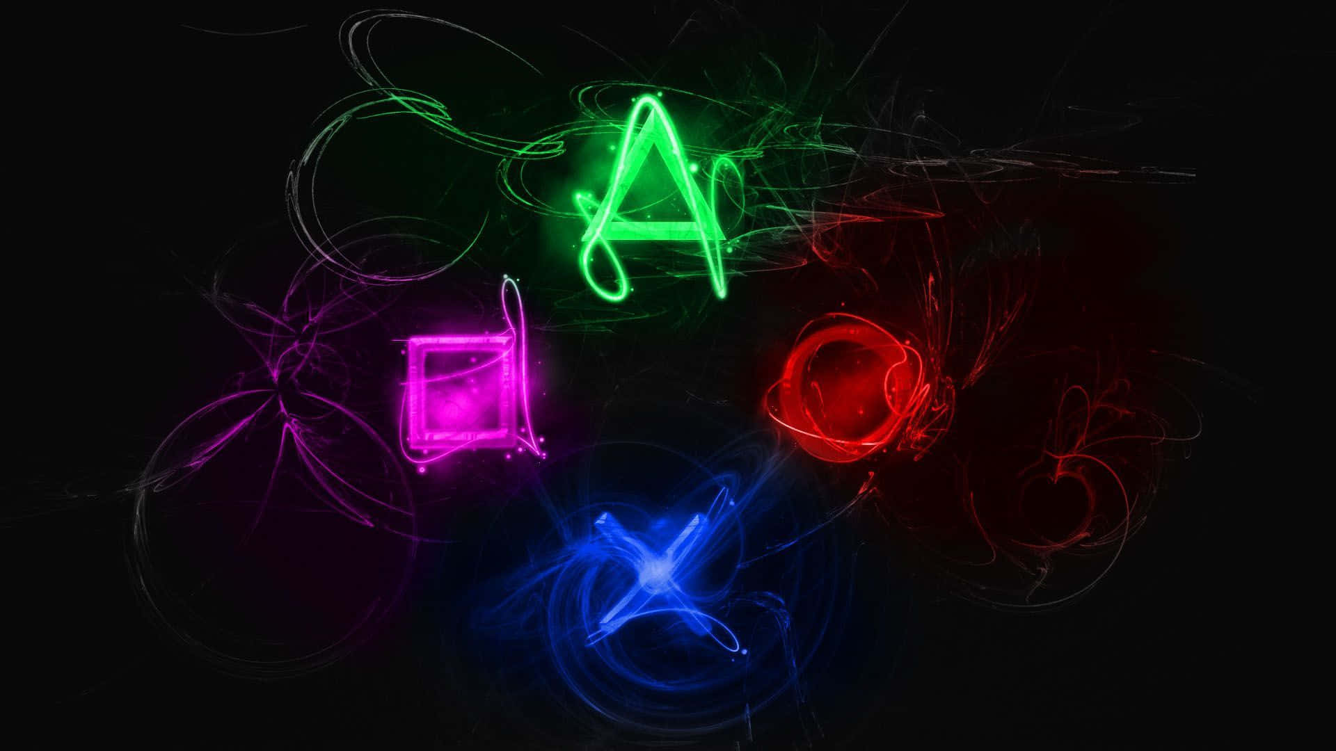 A futuristic PSP gaming wallpaper featuring striking colors and abstract design