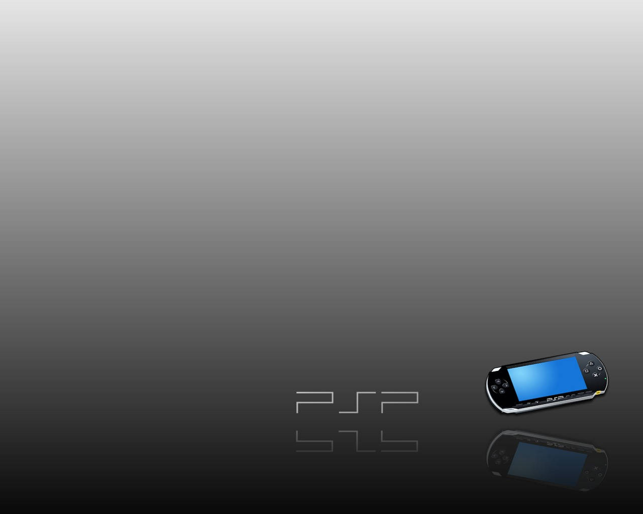 Psp Gray Aesthetic Gradient With Console Wallpaper
