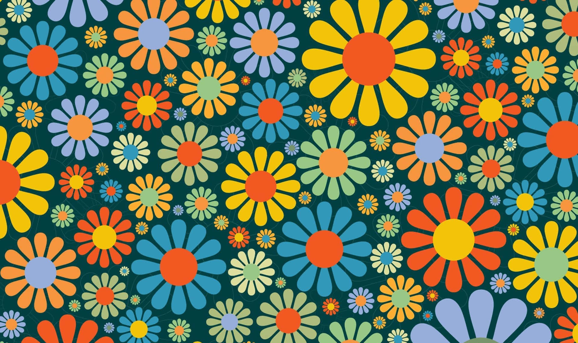 Vibrant Psychedelic 70s Aesthetic Image Wallpaper
