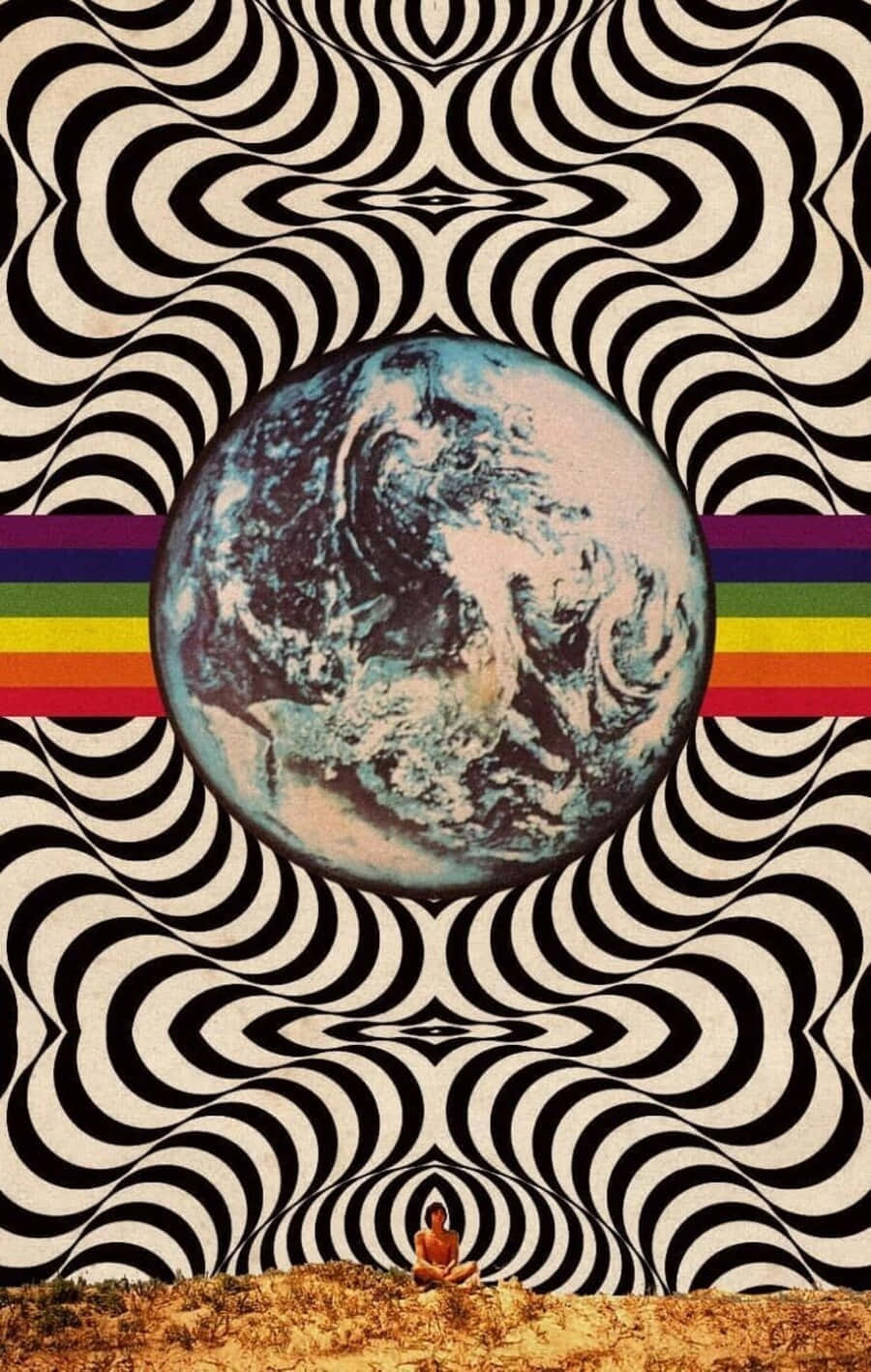 Groovy Psychedelic 70s Aesthetic Wallpaper