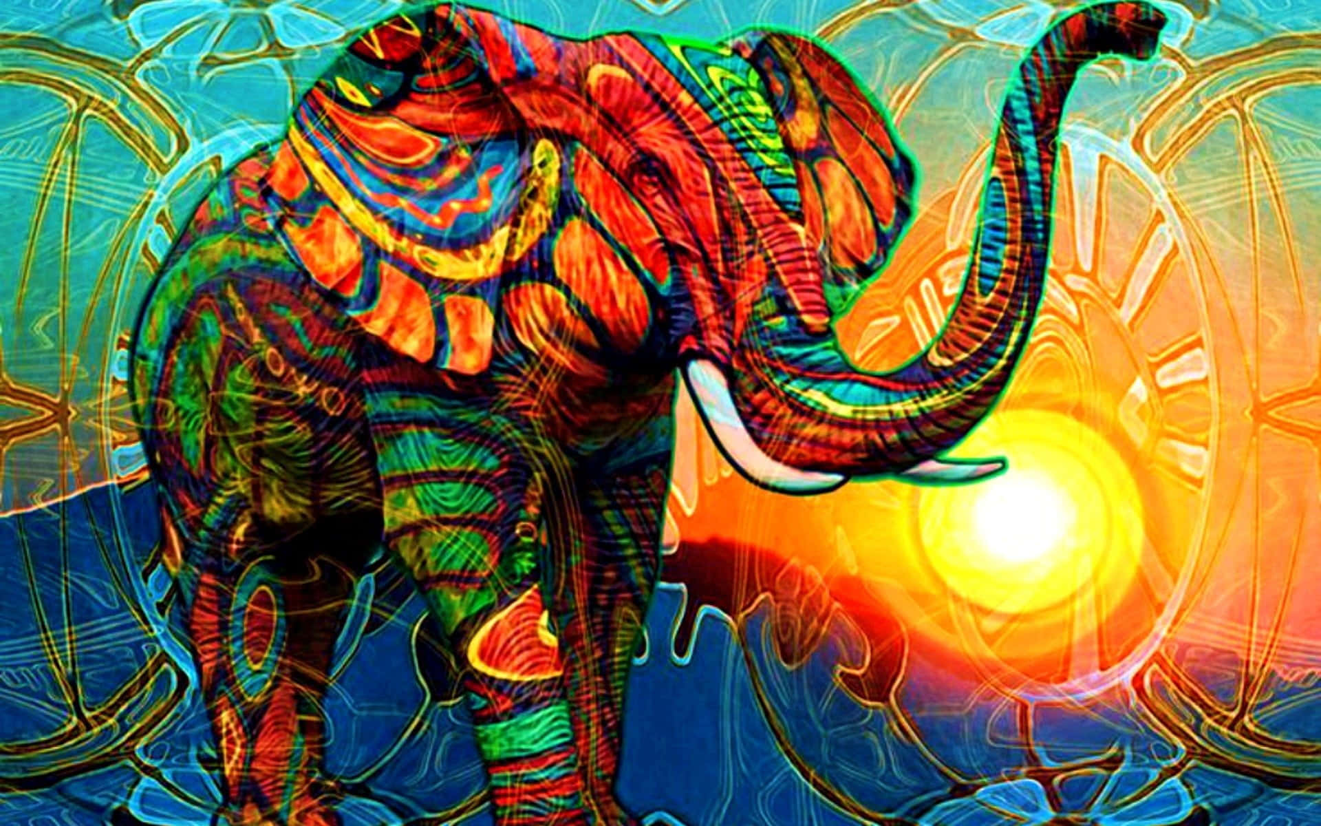 Surreal Psychedelic Animals Unleashed Wallpaper