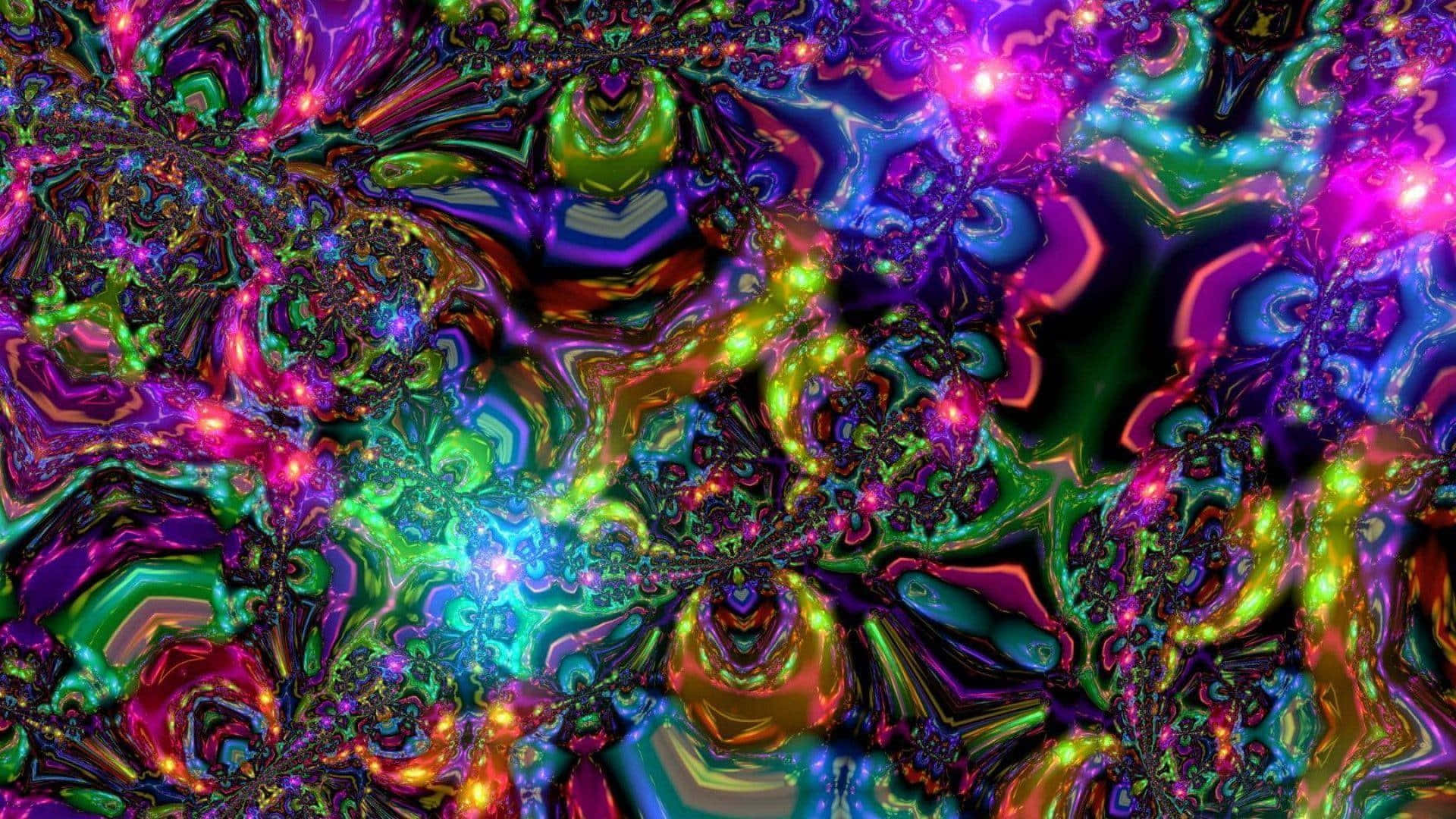 Journey into the Surreal Psychedelic World Wallpaper