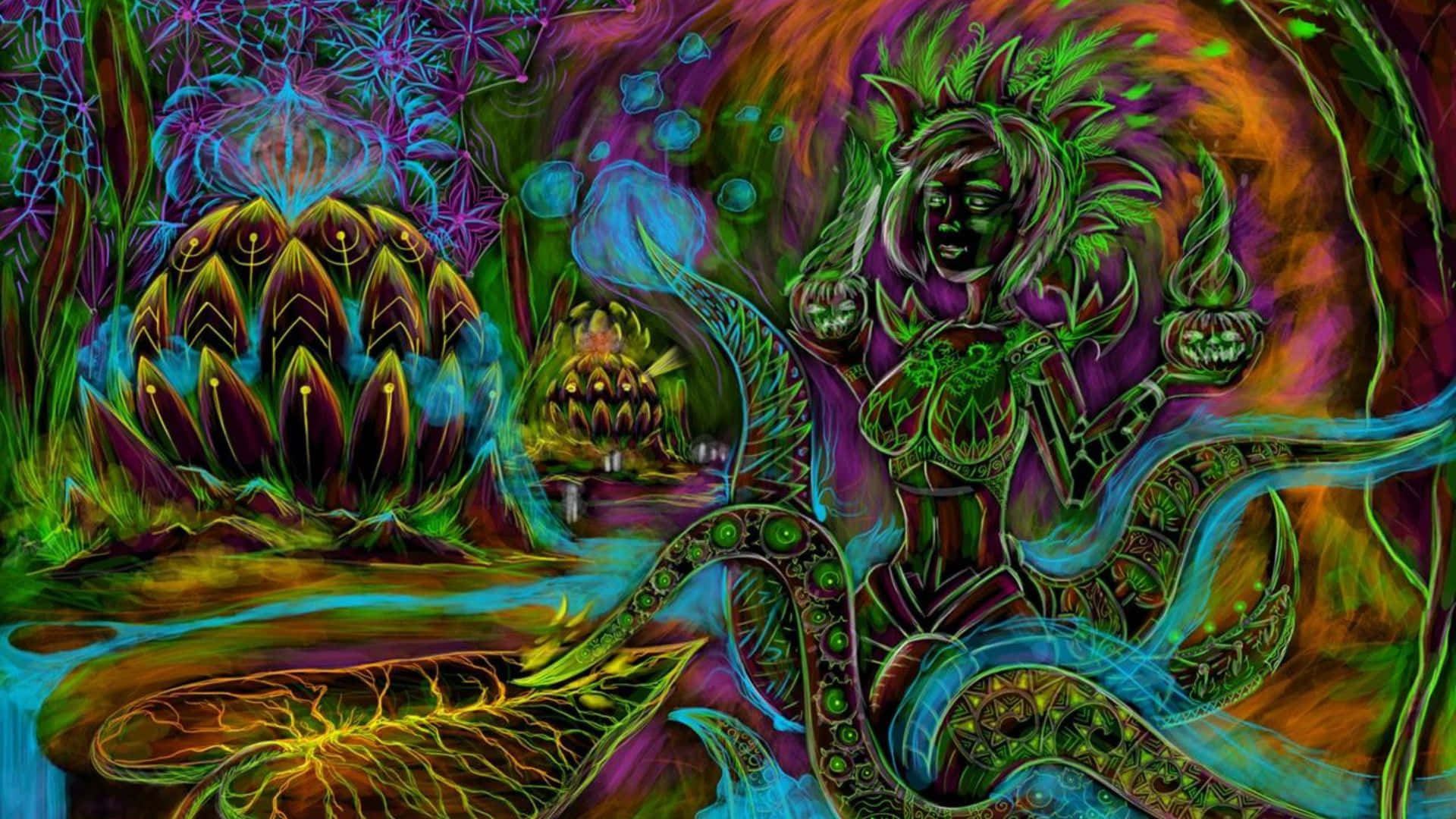 Enter the Vibrant World of Psychedelic Art Wallpaper