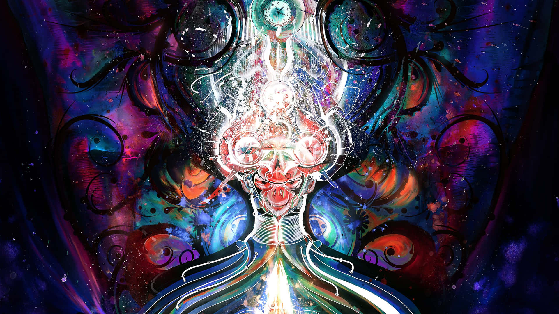 Journey into the Psychedelic Realm Wallpaper
