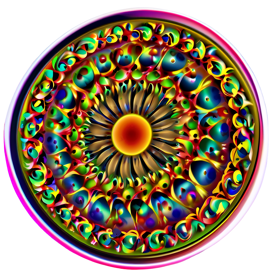 Psychedelic Artistic Pattern Png 1 PNG