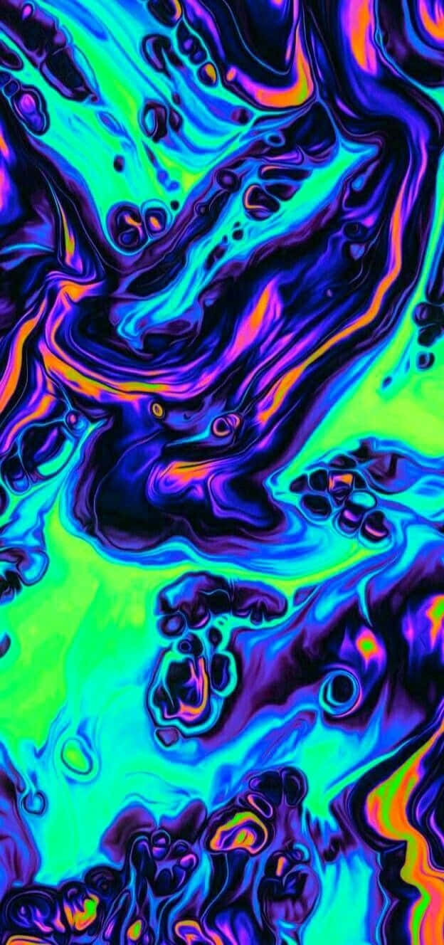 Psychedelic Blue Liquid Art.jpg Wallpaper