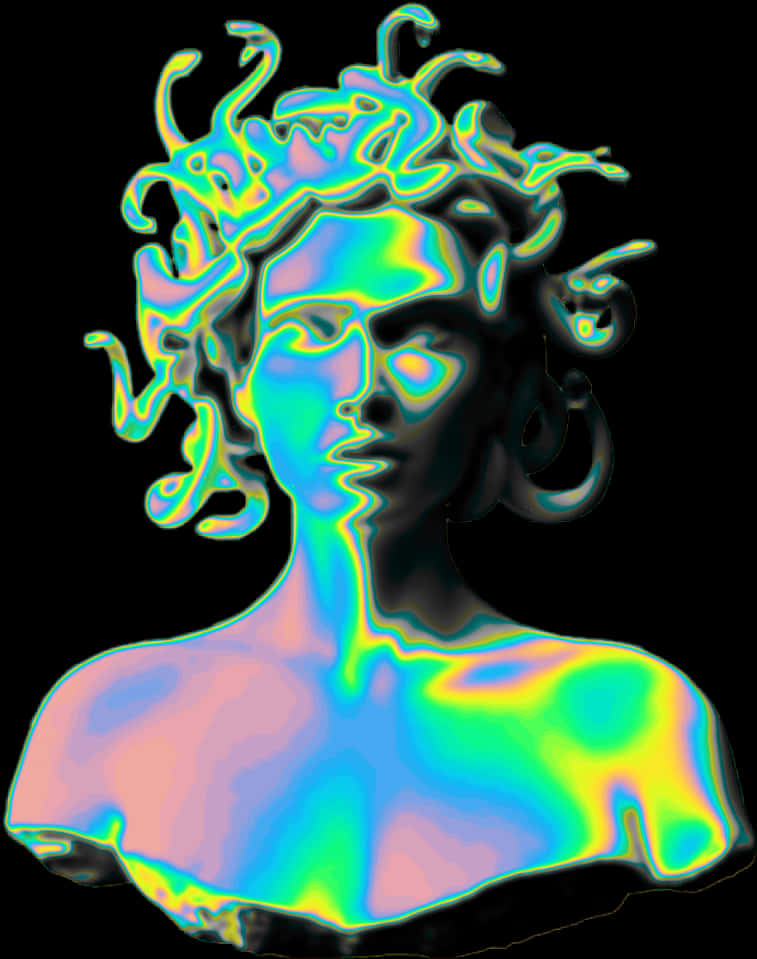 Psychedelic Bust Art PNG