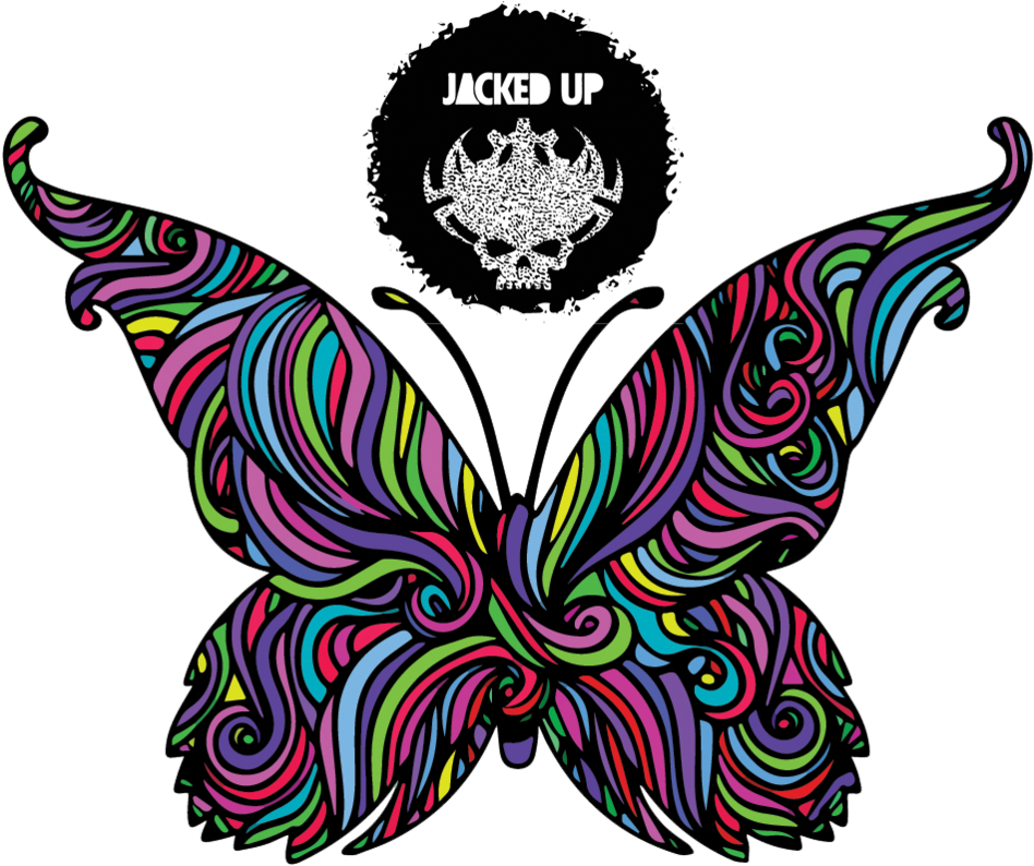 Psychedelic Butterfly Artwork PNG