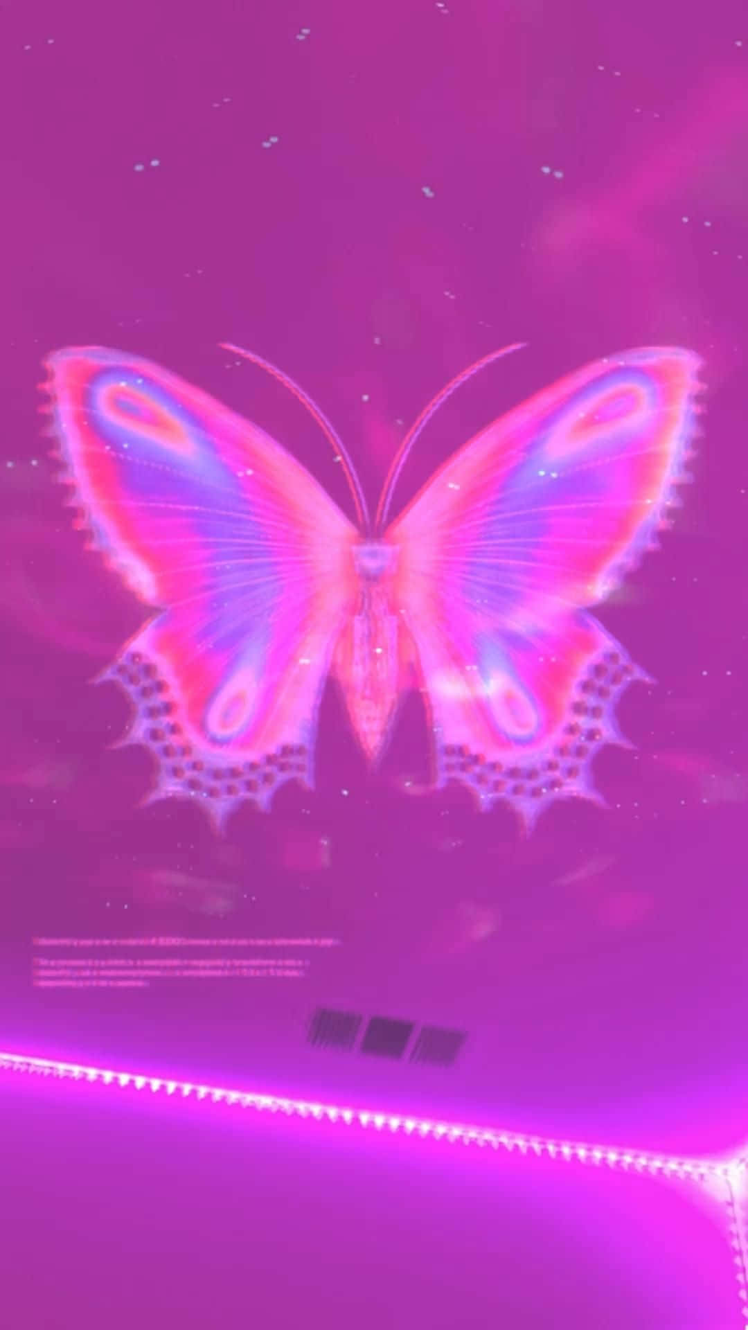 Psychedelic Butterfly Glitch Art Wallpaper
