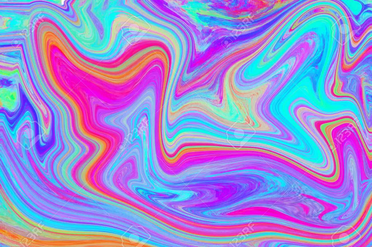 Oplev psykedeliske farver med denne livlige abstrakte tapet. Wallpaper