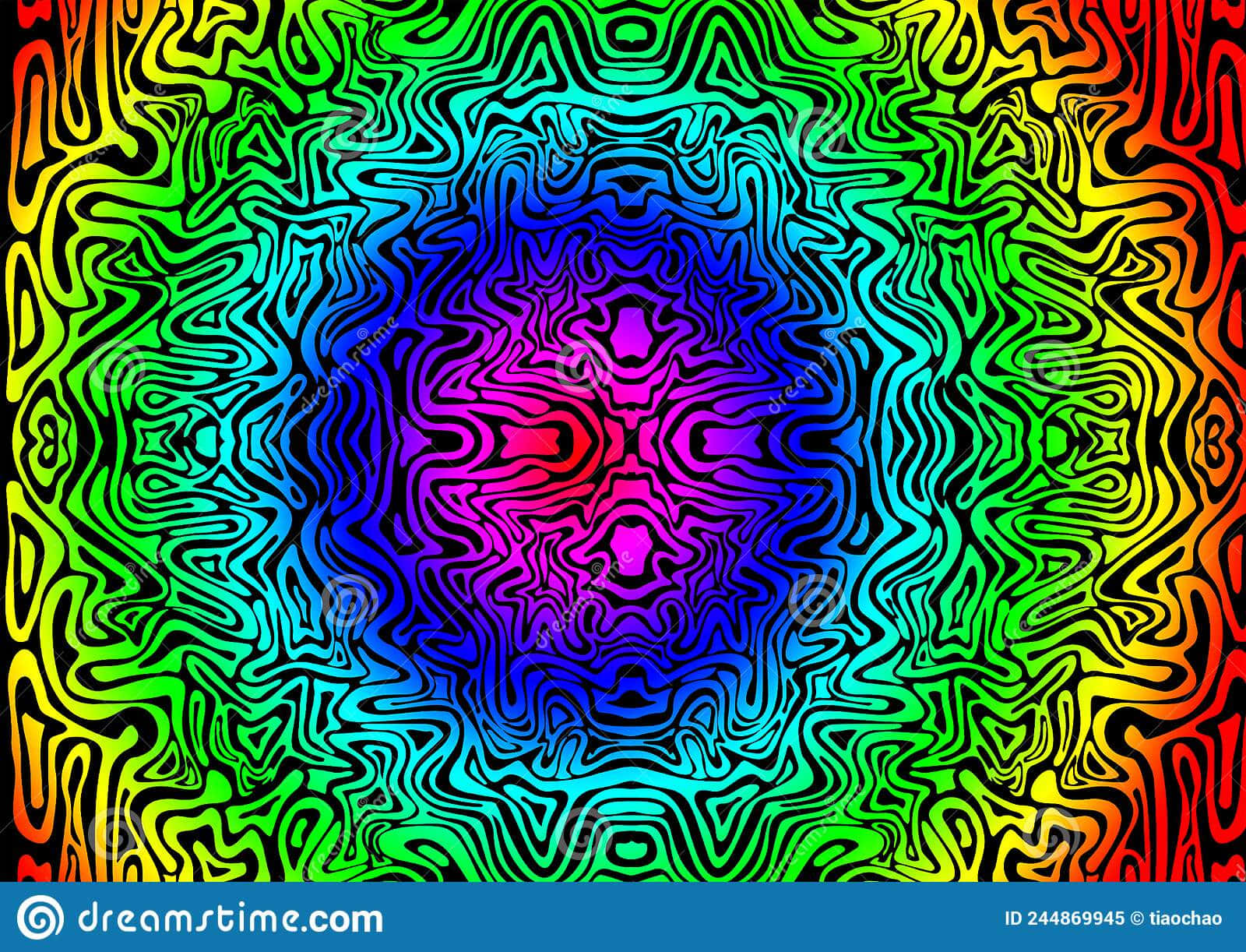 Vibrant and Colorful Psychedelic Colors Wallpaper